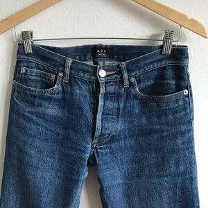 A.P.C raw hem cropped low waist jeans - XS